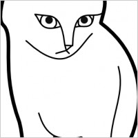 Themanwithoutsex Sitting Cat Outline Clip Art 25136 Jpg