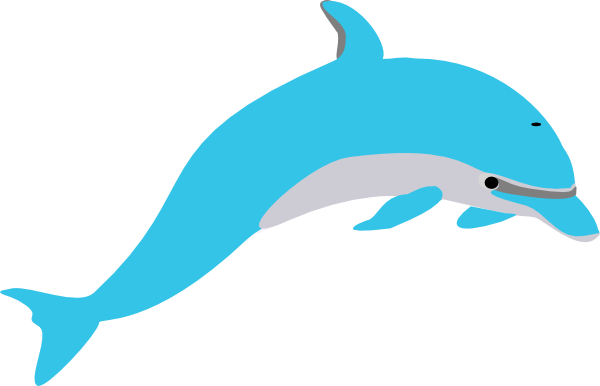 Baby Dolphin Clipart Teal Dolphin Clip Art   Vector