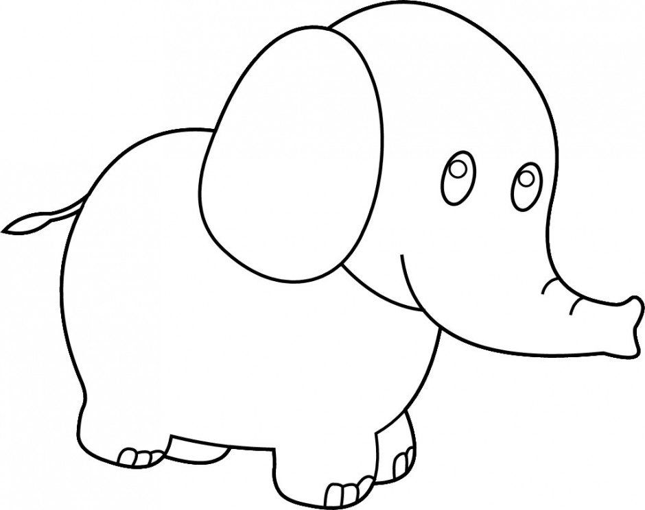 Baby Elephant Coloring Pages   Az Coloring Pages