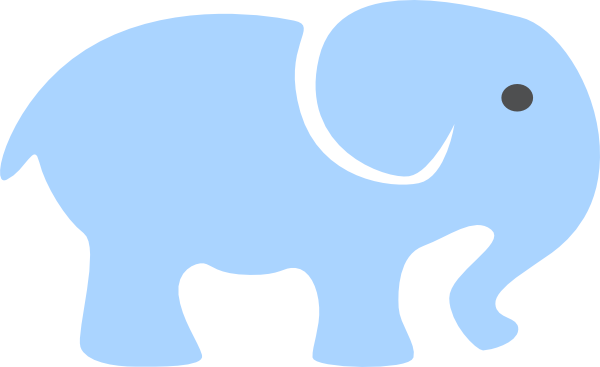 Baby Elephant   No Outline Clip Art At Clker Com   Vector Clip Art