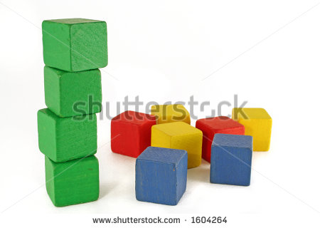 Block Tower Clipart Green Block Tower Standing And