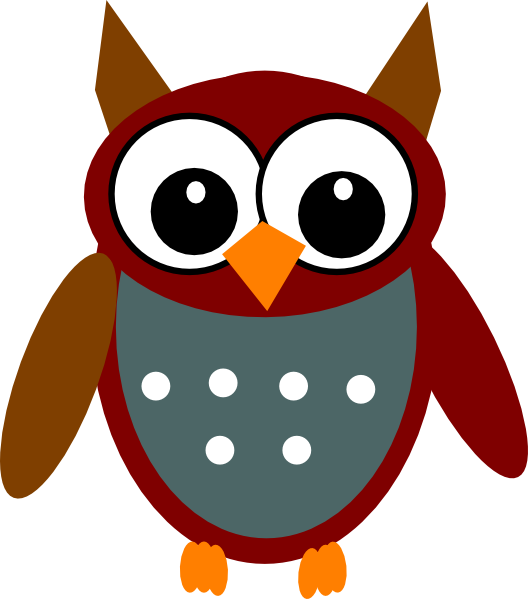 Brown Teal Owl Clip Art At Clker Com   Vector Clip Art Online Royalty    
