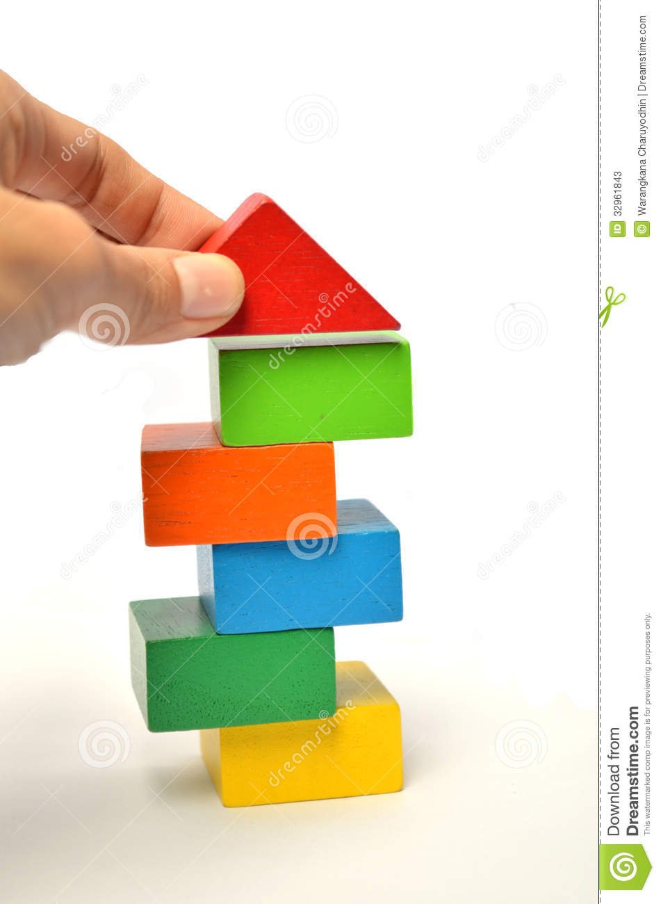 Building Colors Block Tower Stock Photos   Image  32961843