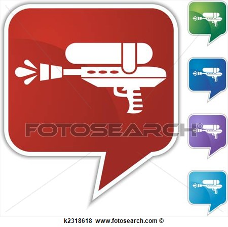 Clip Art   Water Gun Icon Bubble  Fotosearch   Search Clipart