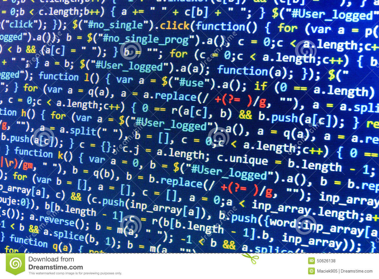 Coding Programming Source Code Screen  Colorful Abstract Data Display    
