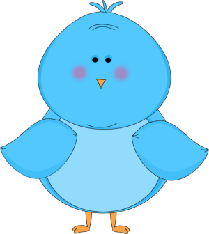 Cute Blue Bird Clip Art Image   Cute Blue Bird With Rosy Cheeks