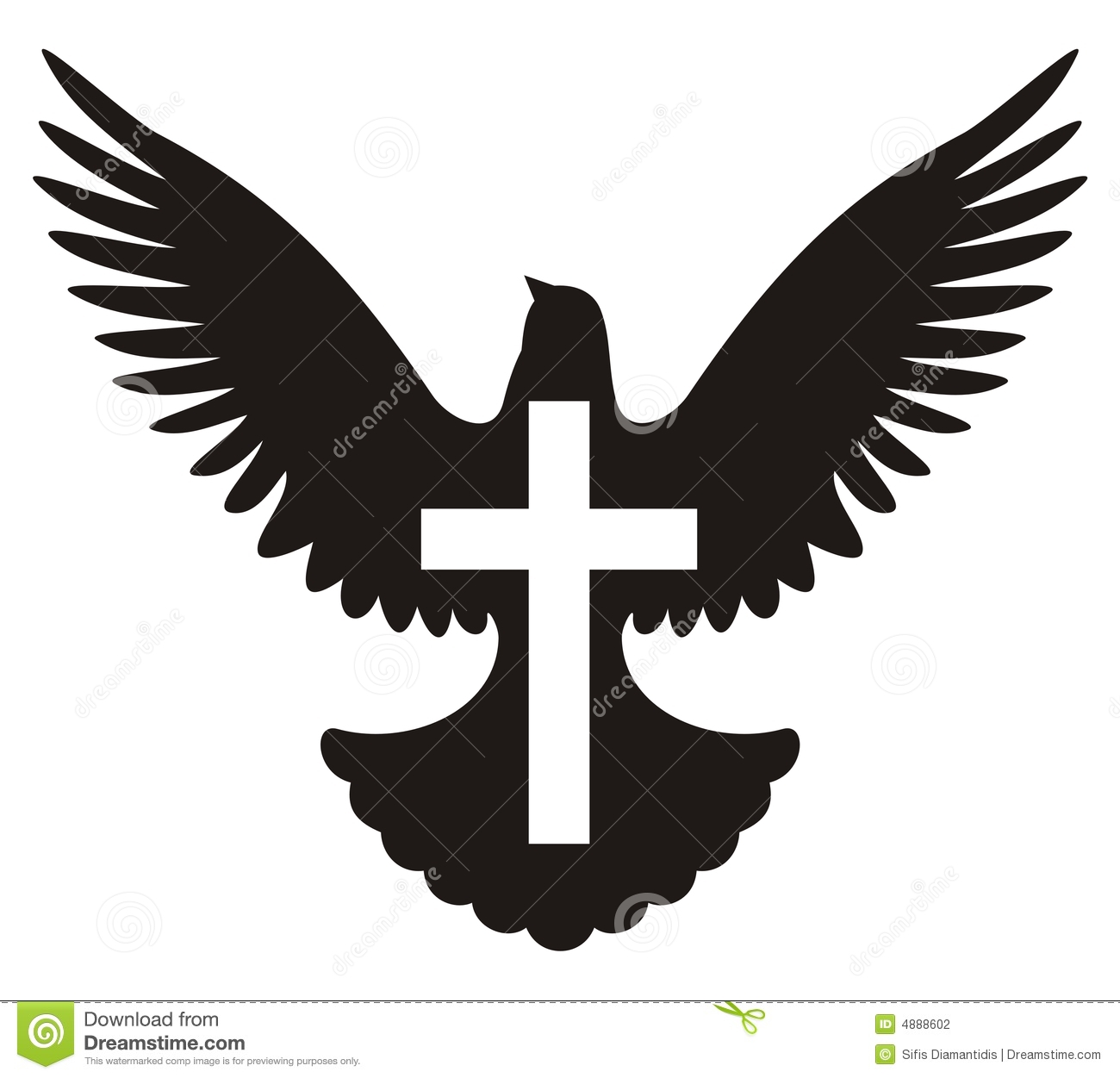 Dove With Cross Symbol Stock Photography   Image  4888602