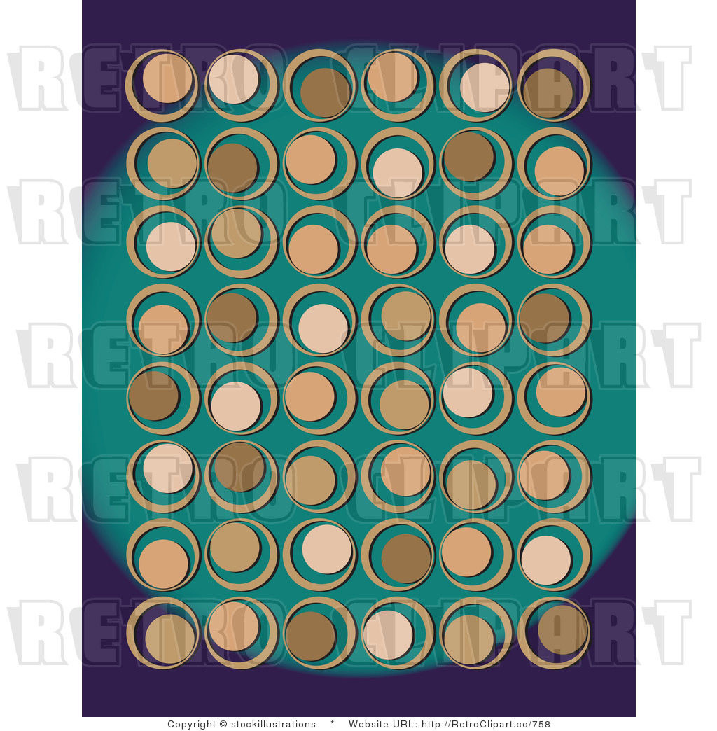     Free Retro Groovey Background Of Tan Circles On Teal And Purple