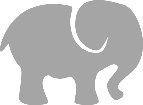 Grey Baby Elephant Clip Art At Clker Com   Vector Clip Art Online