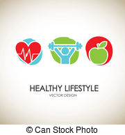 Healthy Lifestyle Icons   Healthy Lifestyle Icons Over   