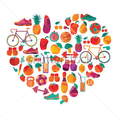Healthy Lifestyle  Vector Background