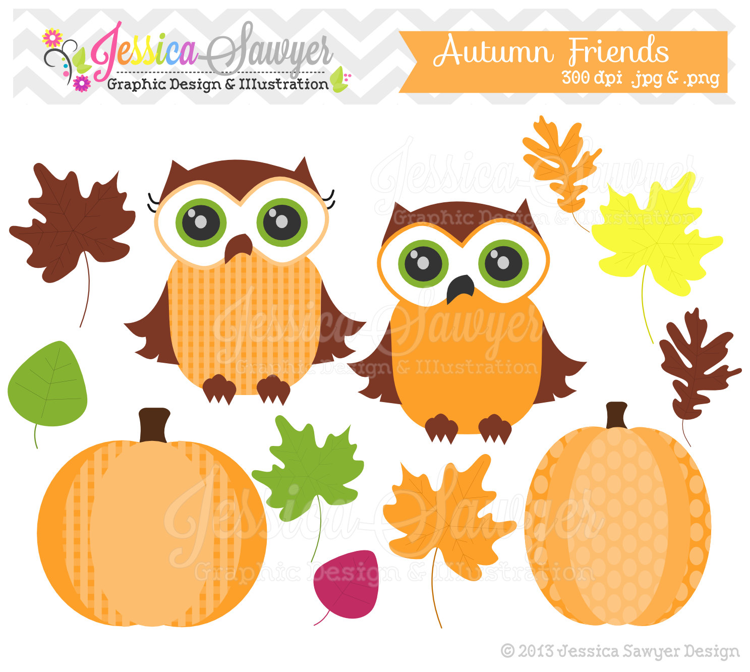 Instant Download Autumn Owl Clipart Fall By Jessicasawyerdesign