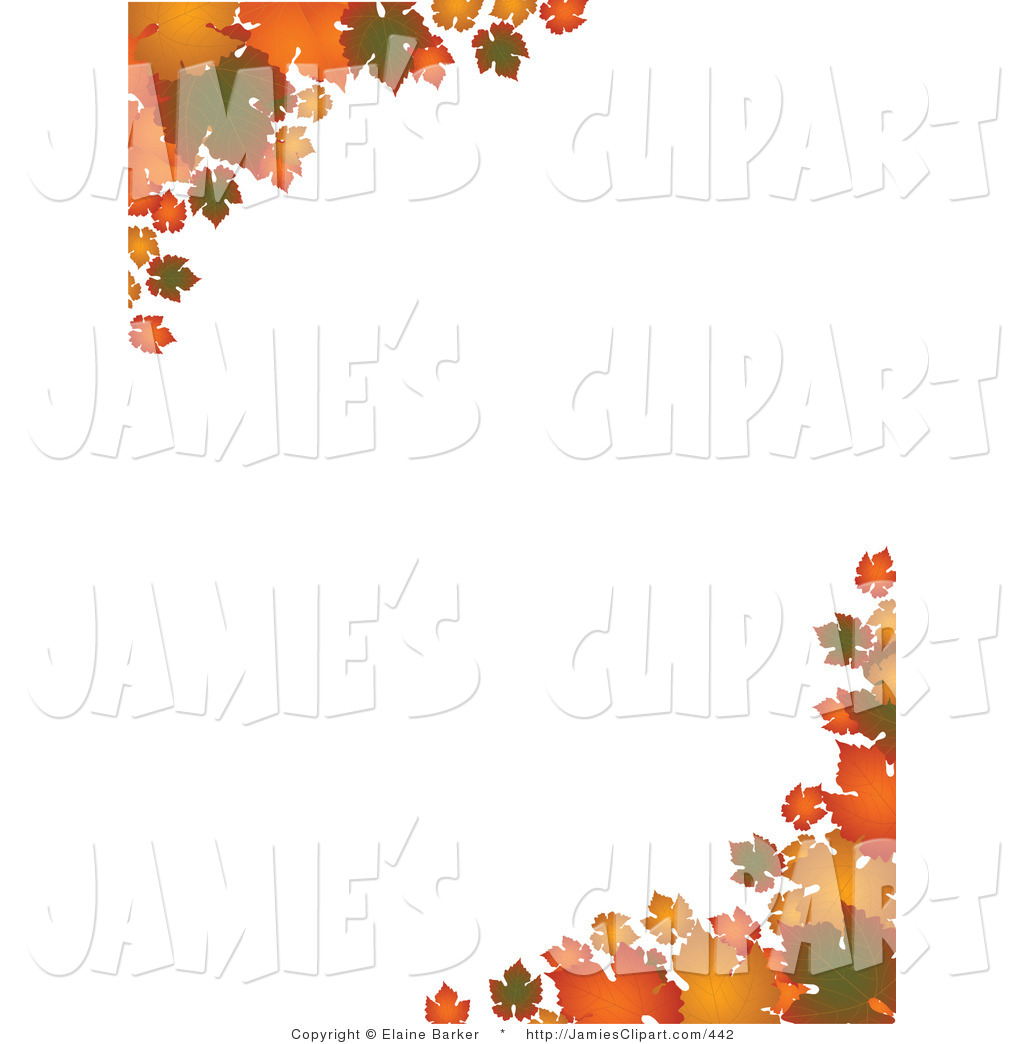 Larger Preview  Clip Art Of Corners Of Green Orange And Yellow Autumn    