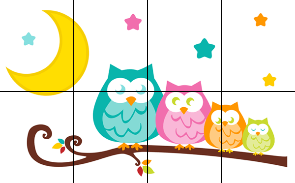 Owl Tree Branch Pink Kids Baby Girl Room Nursery Wall Mural Sticker