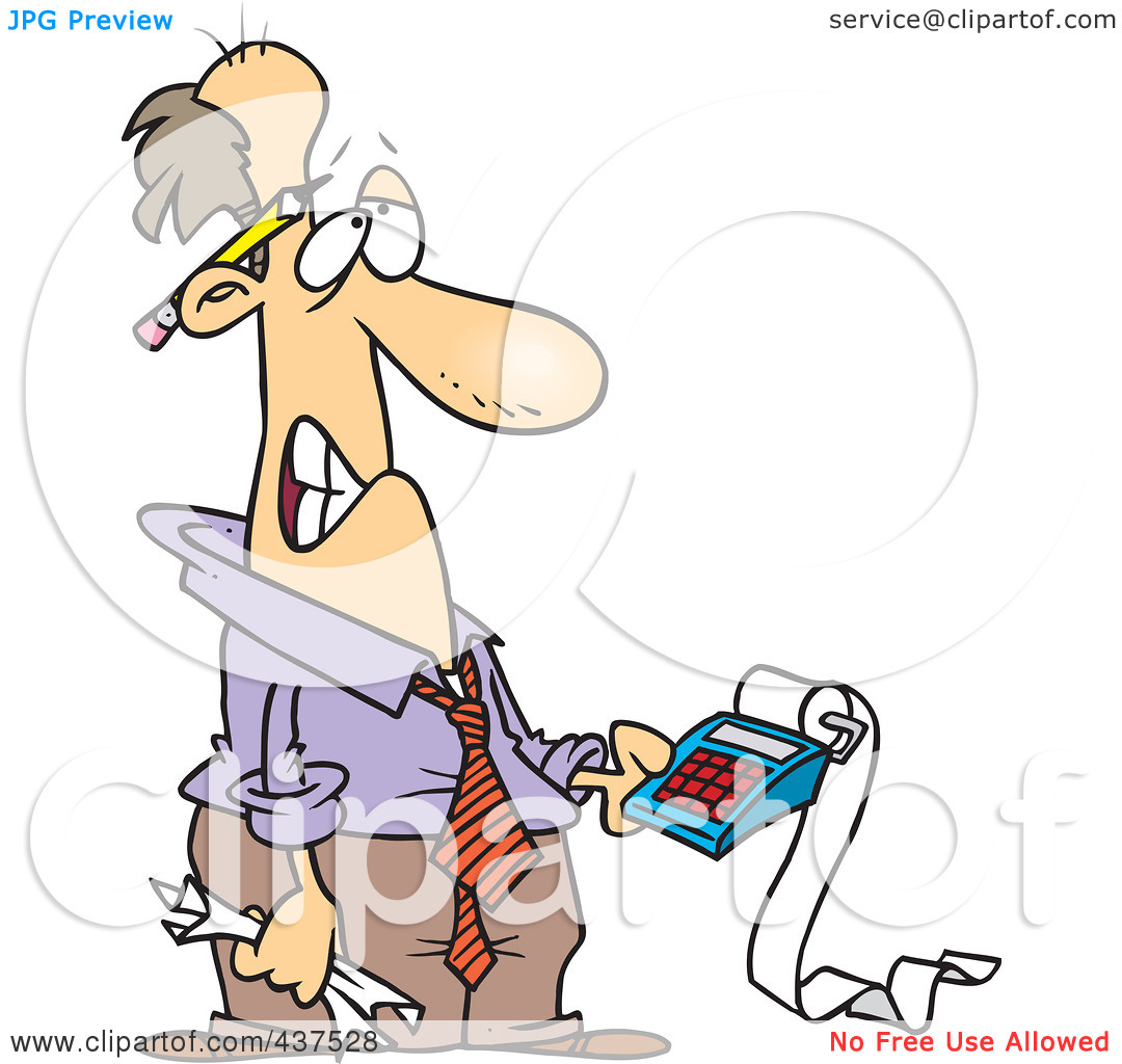 Royalty Free  Rf  Clip Art Illustration Of A Frustrated Man Trying To