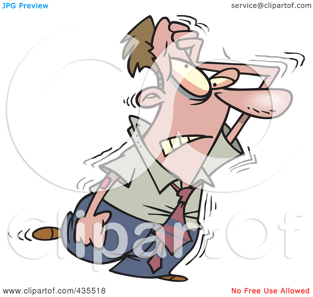 Royalty Free  Rf  Clipart Illustration Of A Frustrated Caucasian
