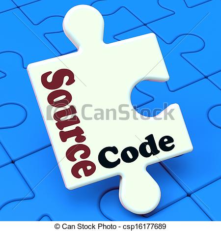 Source Code Puzzle Shows Software Program Or Programming   Csp16177689