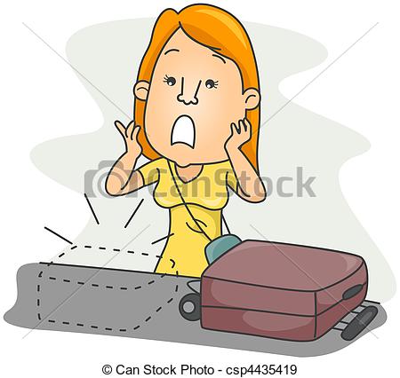 Stock Illustration Of Lost Luggage Csp4435419   Search Vector Clipart