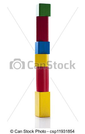 Stock Images Of Building Block Tower   Wooden Tower Made Of Colorful