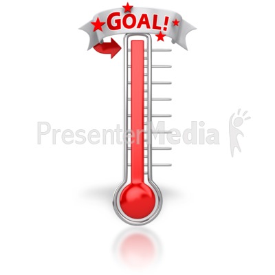 Thermometer Reached Our Goal   Signs And Symbols   Great Clipart For