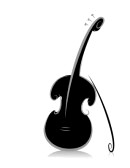Violin Clipart Black And White 7676494 Black And White Series Violin
