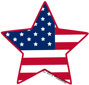 American Flag Clip Art Star