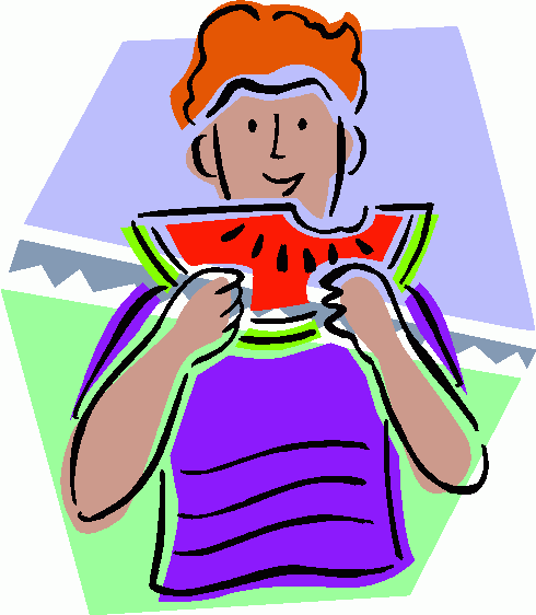 Boy Eating Watermelon Clipart   Boy Eating Watermelon Clip Art