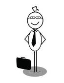 Businessman Stand Up   Clipart