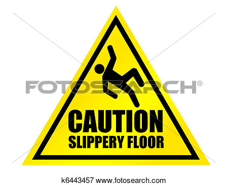 Caution Slippery Floor Sign  Fotosearch   Search Eps Clipart