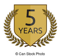 Clip Art Vector And Illustration  66 5 Year Anniversary Clipart