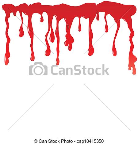 Clipart Vector Of Blood Dripping On A White Background Vector
