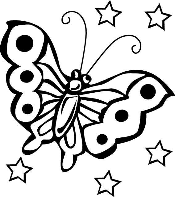 Coloring Pictures For Kids  Butterfly