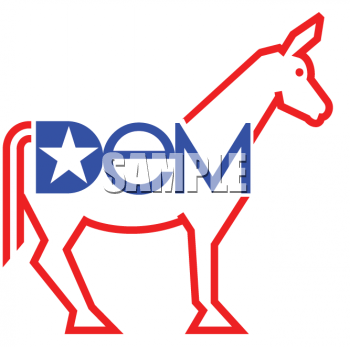 Day Democrat Election Day Democrat Donkey Bucking Clipart Image
