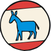 Democratic Donkey Emblem For Return Address Labels