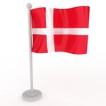 Flag Of Denmark   Illustration Of A Flag Of Denmark On A