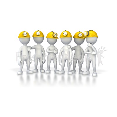 Group Of Miners Presentation Clipart