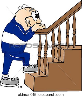 Illustration   Old Man Climbing Stairs  Fotosearch   Search Clipart