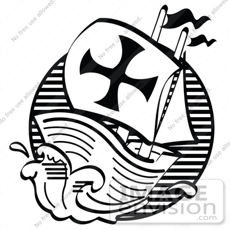 Mayflower Pilgrim Ship Sailing Rough Seas Black And White By Andy