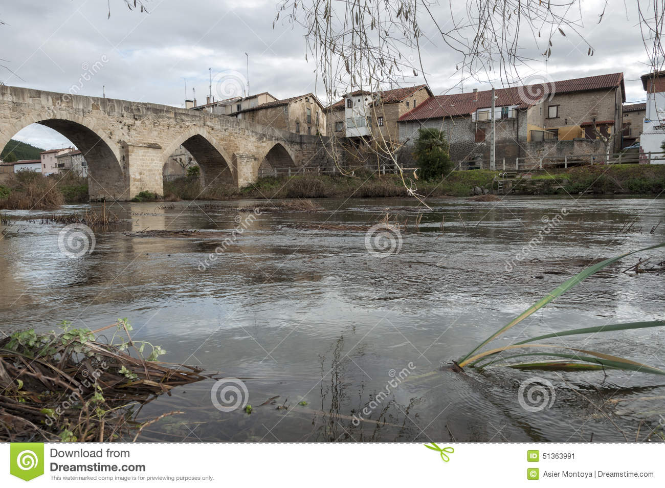 Medieval Bridge At Armi On Basque Country 