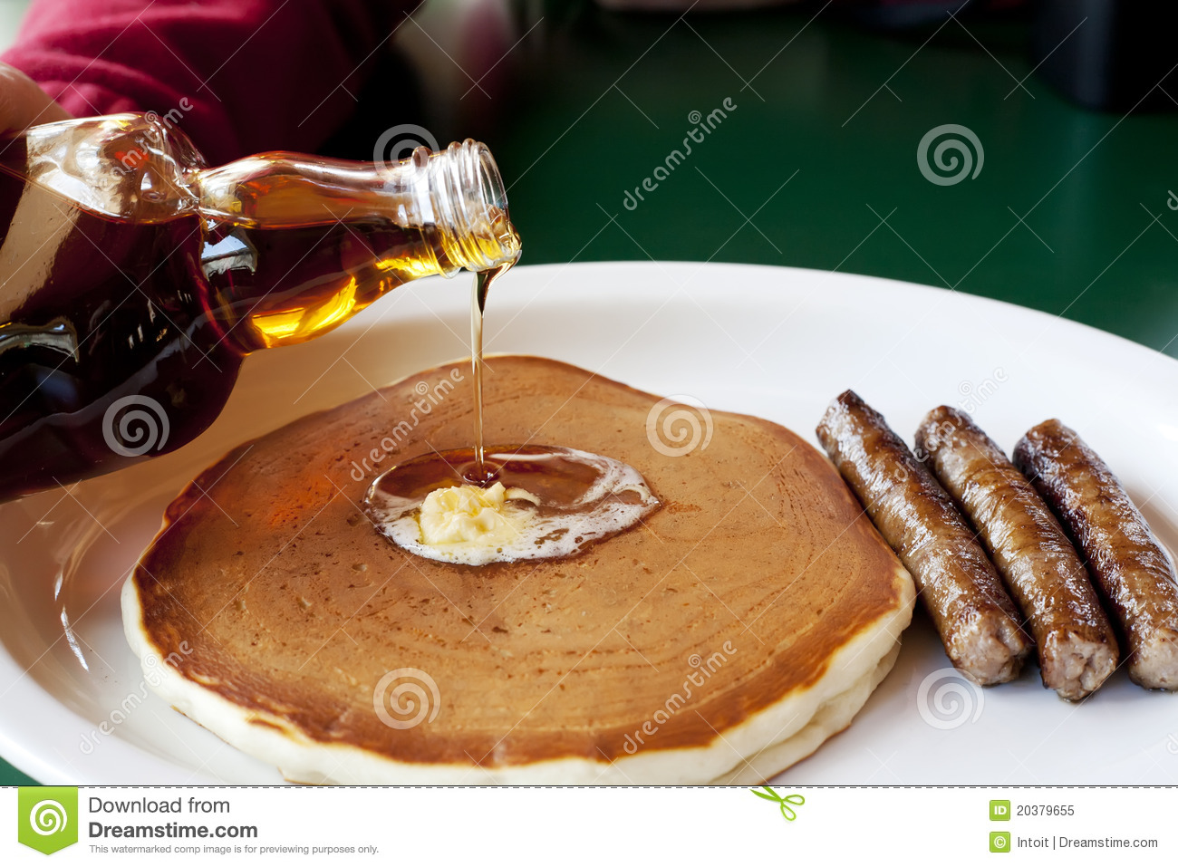Pancakes And Sausage Clip Art Maple Syrup On Pancakes With