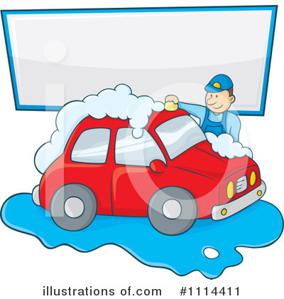 Picture Wash On Royalty Free Rf Clipart Illustration Of A Car
