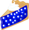 Pie Clipart Image   Blueberry Pie With Whipped Cream