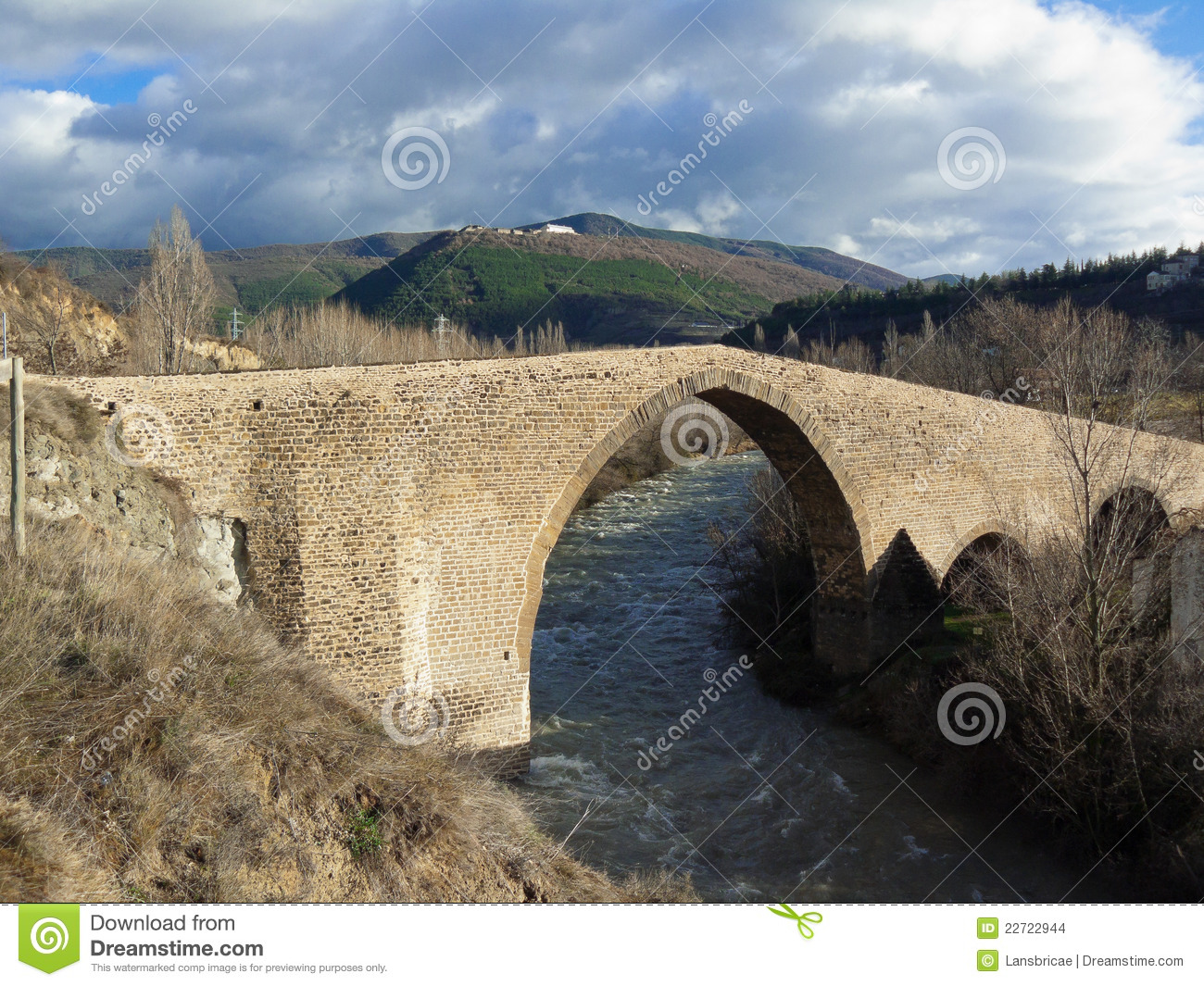 San Juan Medieval Bridge In Jaca Huesca   Arag N   Spain 