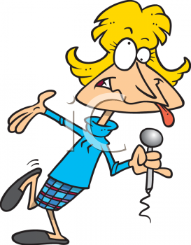 Standup     Clip Art Image  Female Stand Up Comedian