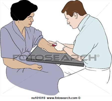Stock Illustration Of Practitioner Drawing Blood Sample From Arm Vein