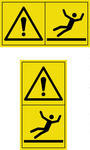 Warning Slippery Floor Slippery Floor Wet Floor Sign Vector Caution