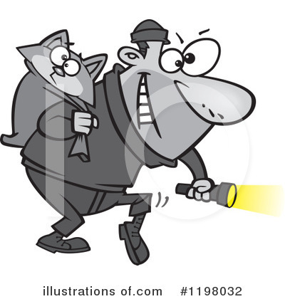 Burglar Clipart  1198032 By Ron Leishman   Royalty Free  Rf  Stock    