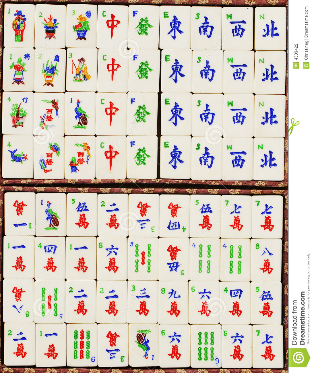 Chinese Mahjong Tiles Stock Photography   Image  4503422
