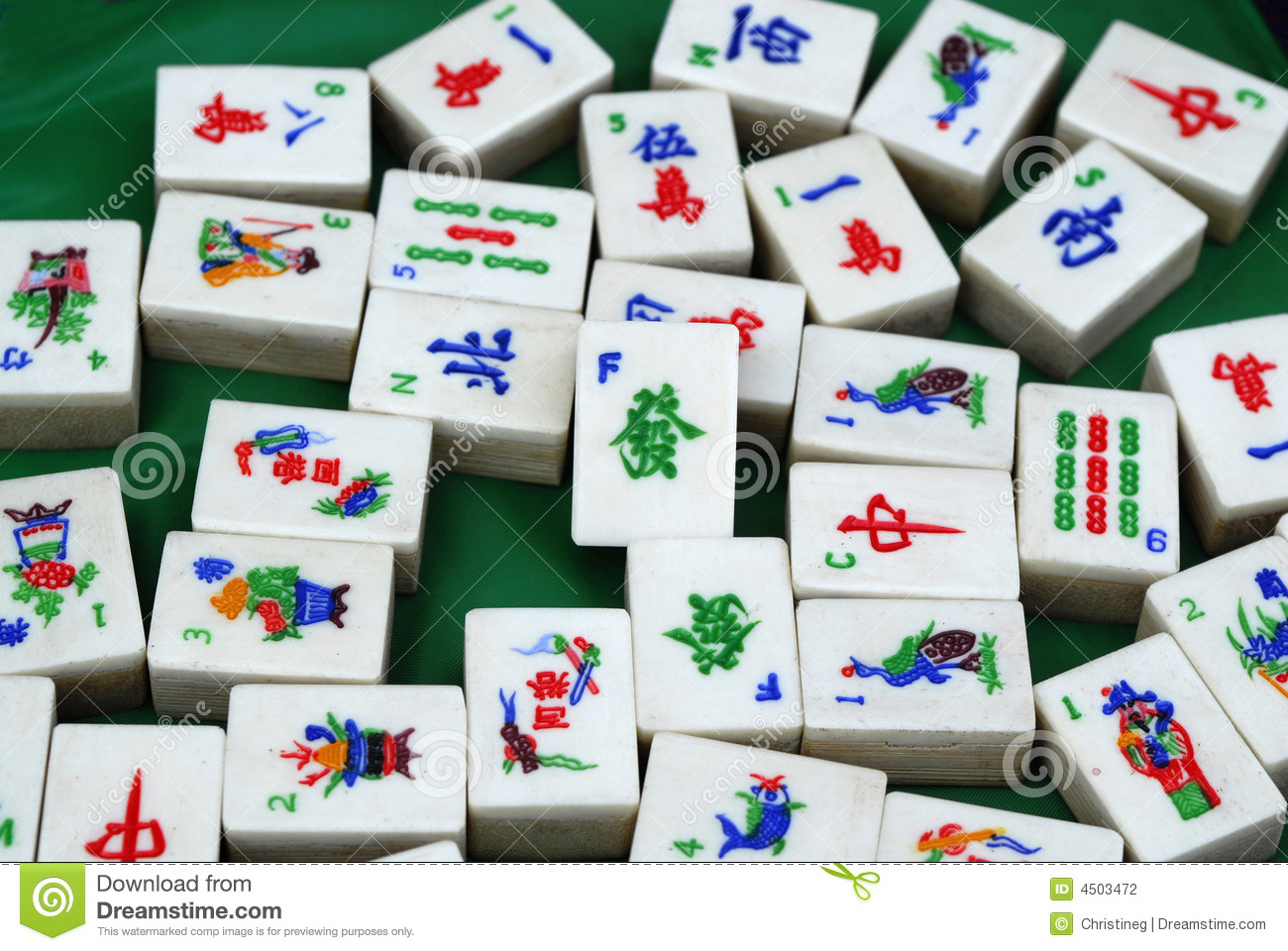 Chinese Mahjong Tiles Stock Photography   Image  4503472