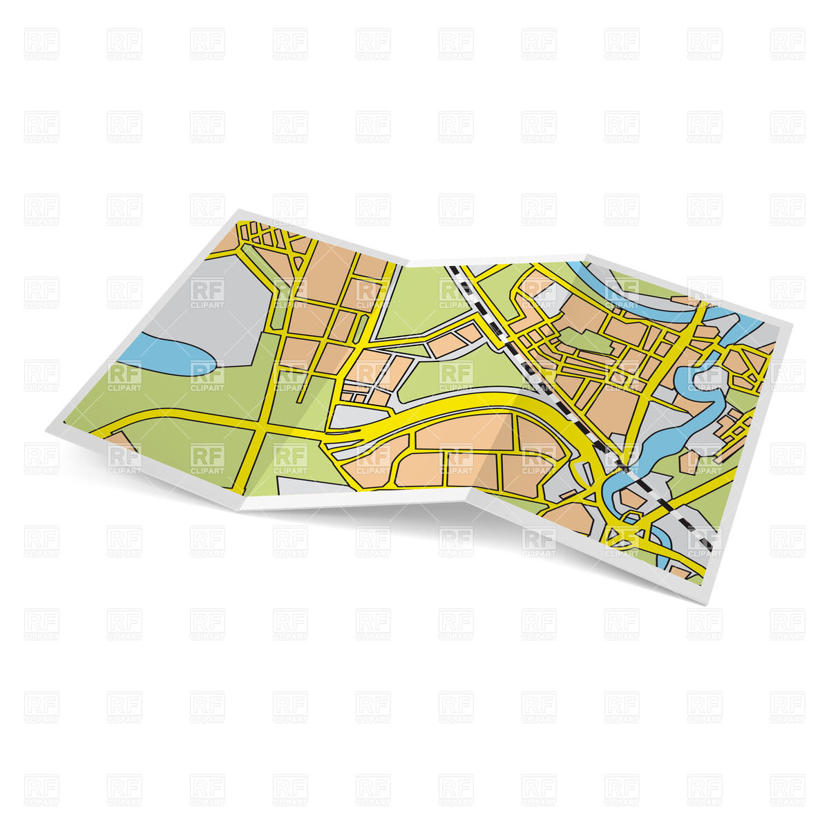 City Map Clipart Typical City Map On White